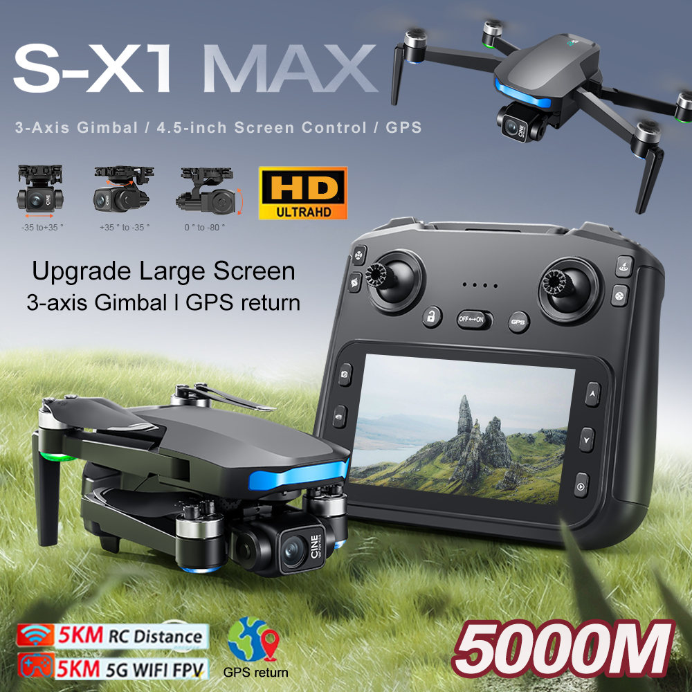 New S-X1 MAX Drone GPS 8K Prof - Drone Gimbal Brushless review and price